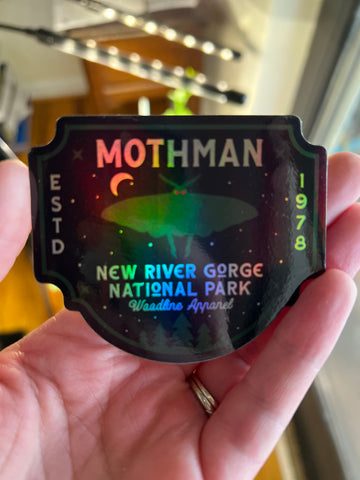 Holo Mothman sticker
